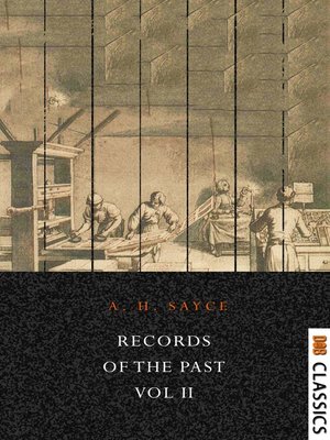 cover image of Records of the Past, 2nd Series, Volume II